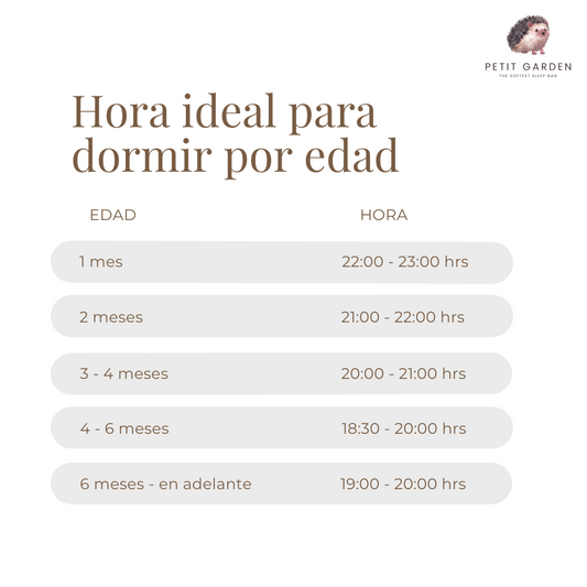 HORA IDEAL PARA DORMIR POR EDAD